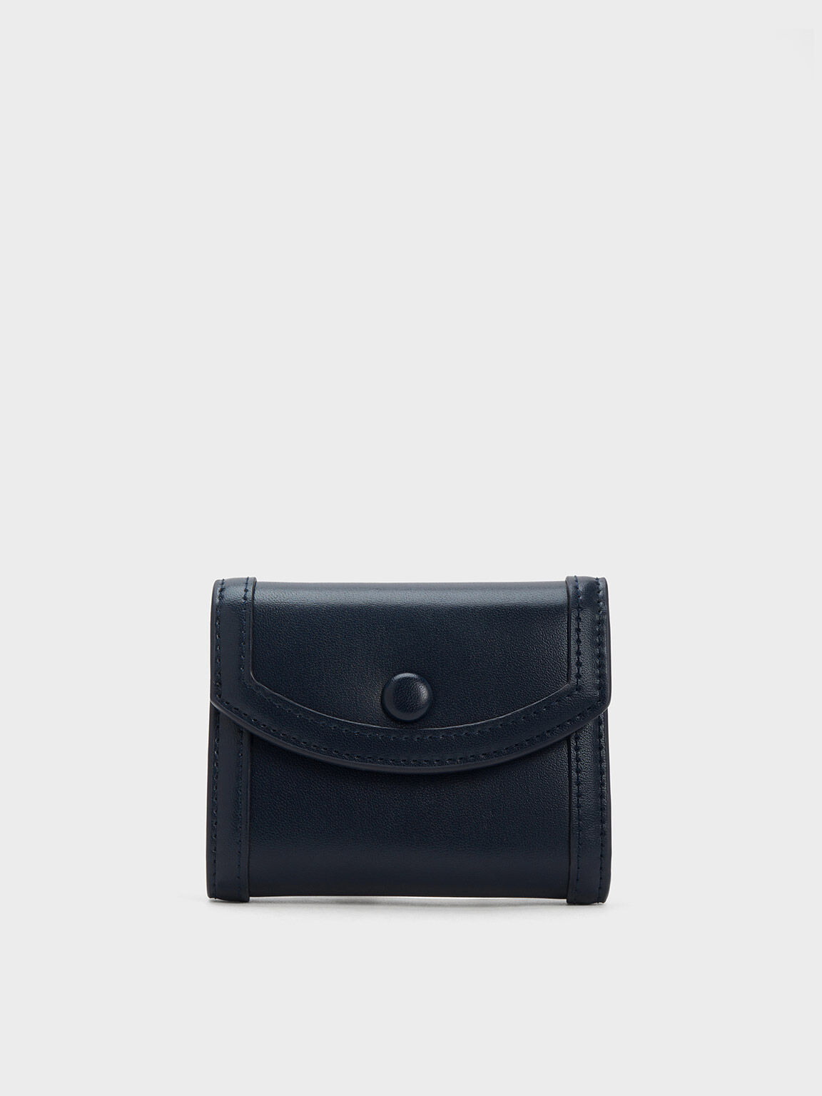 Alouette Contrast Trim Small Wallet, Navy, hi-res