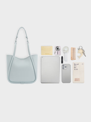 Mini Lyla Tubular Tote Bag, Sea Salt Blue, hi-res