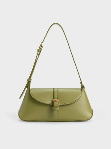 Annelise Double Belted Shoulder Bag, Pistachio, hi-res