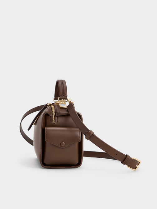 Austen Top Handle Bag, Dark Brown, hi-res