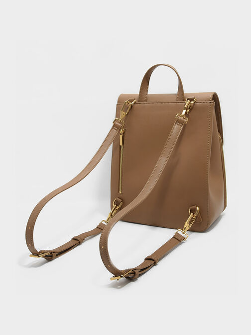 Top Handle Bag, Brown, hi-res