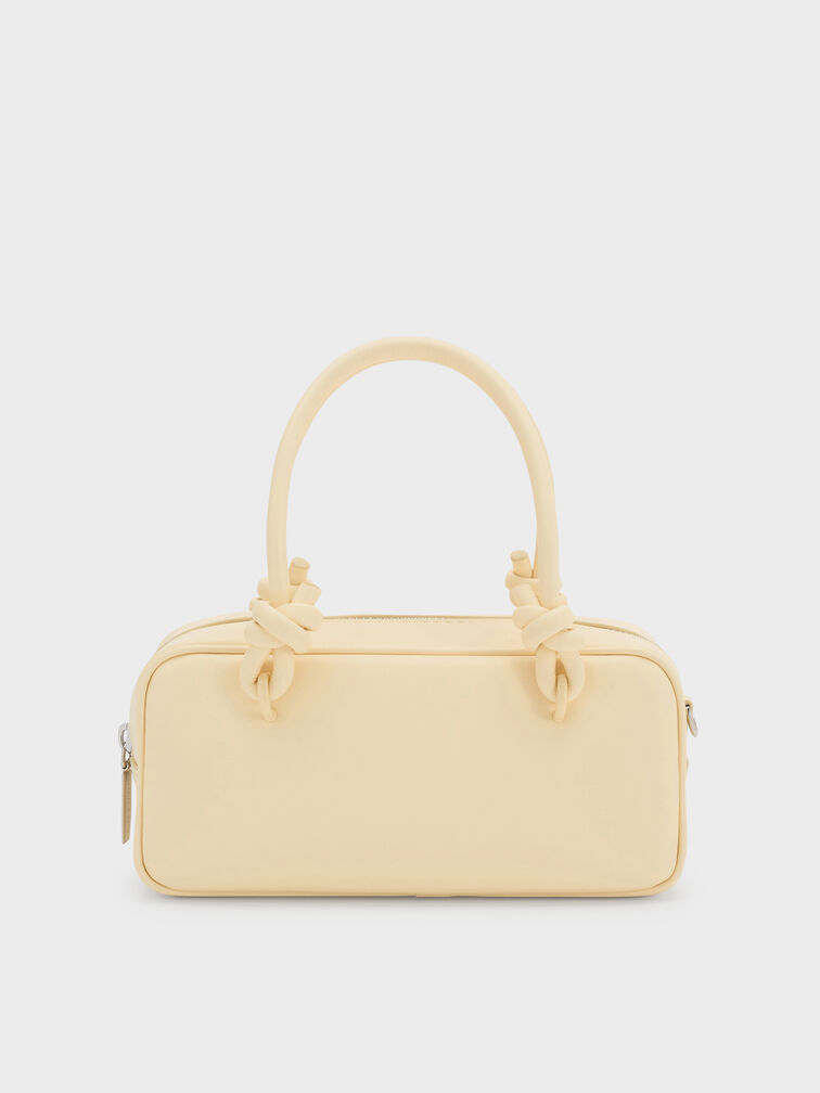 Sammie Knotted-Handle Elongated Bag, Butter Yellow, hi-res