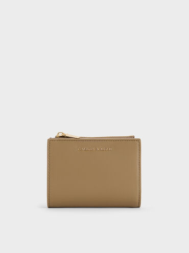 Harmonee Top-Zip Small Wallet, Walnut Brown, hi-res