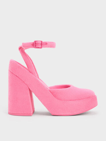 Loey Ankle-Strap Platform Pumps, Pink, hi-res