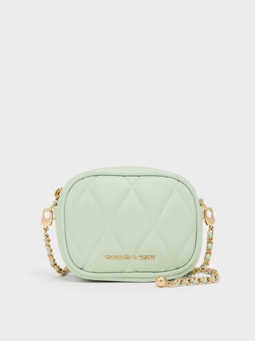 Arwen Quilted Mini Bag, Mint Green, hi-res
