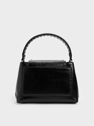Arwen Studded Top Handle Bag, Noir, hi-res