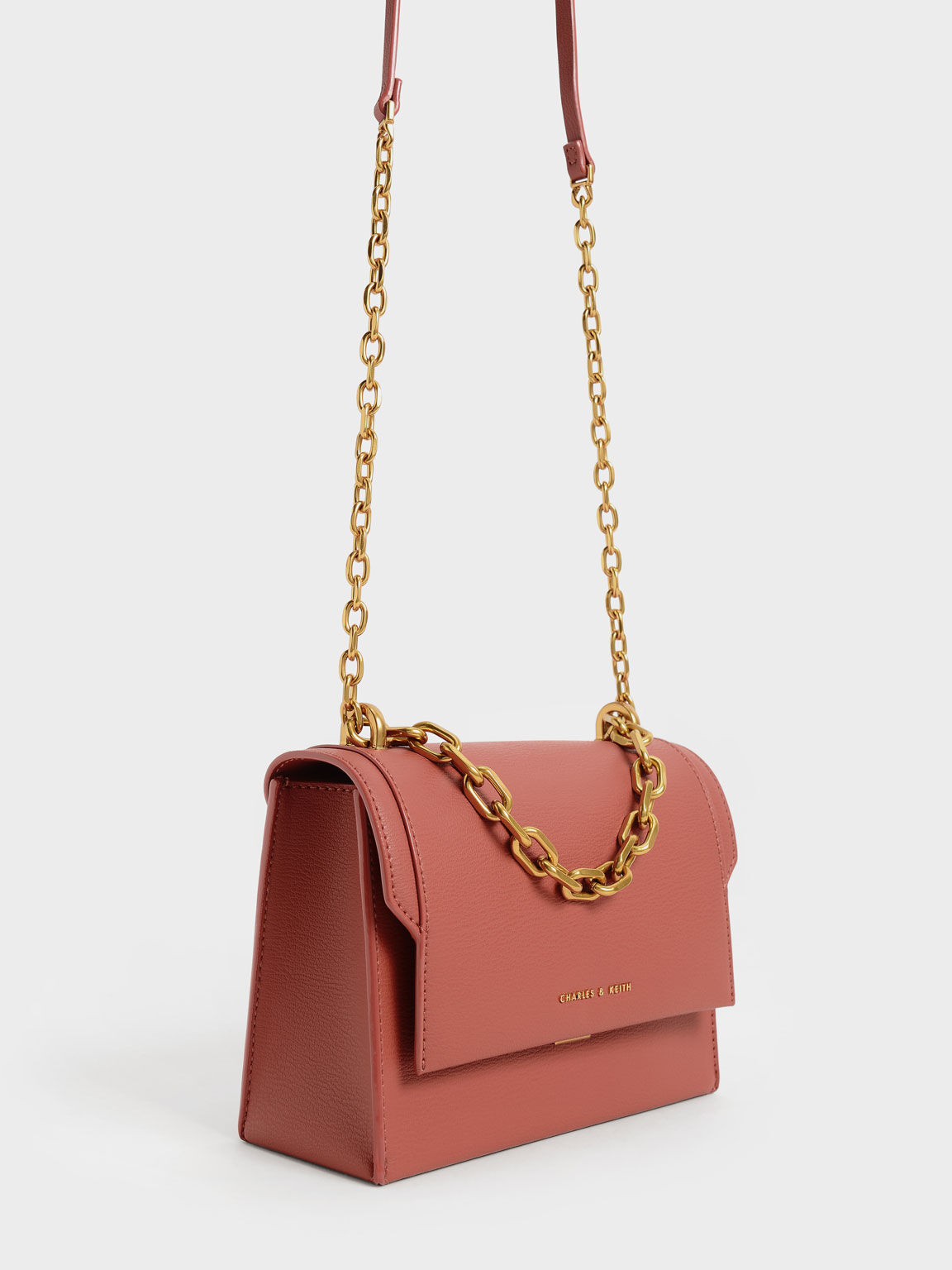 Charles & keith chain link embossed hotsell crossbody bag