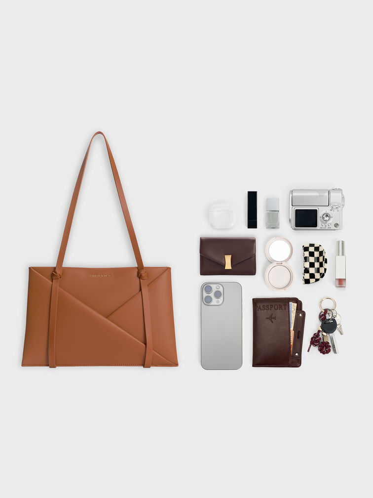 Midori Geometric Tote Bag, Tan, hi-res