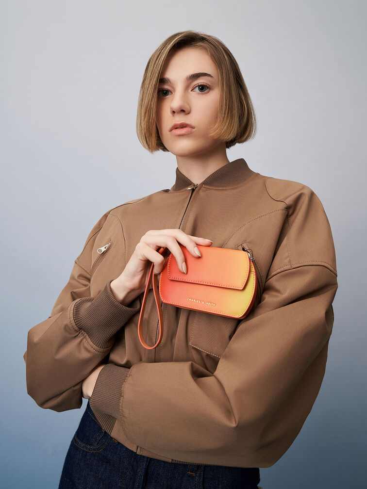 Selby Front Flap Curved Wristlet, Sunset, hi-res