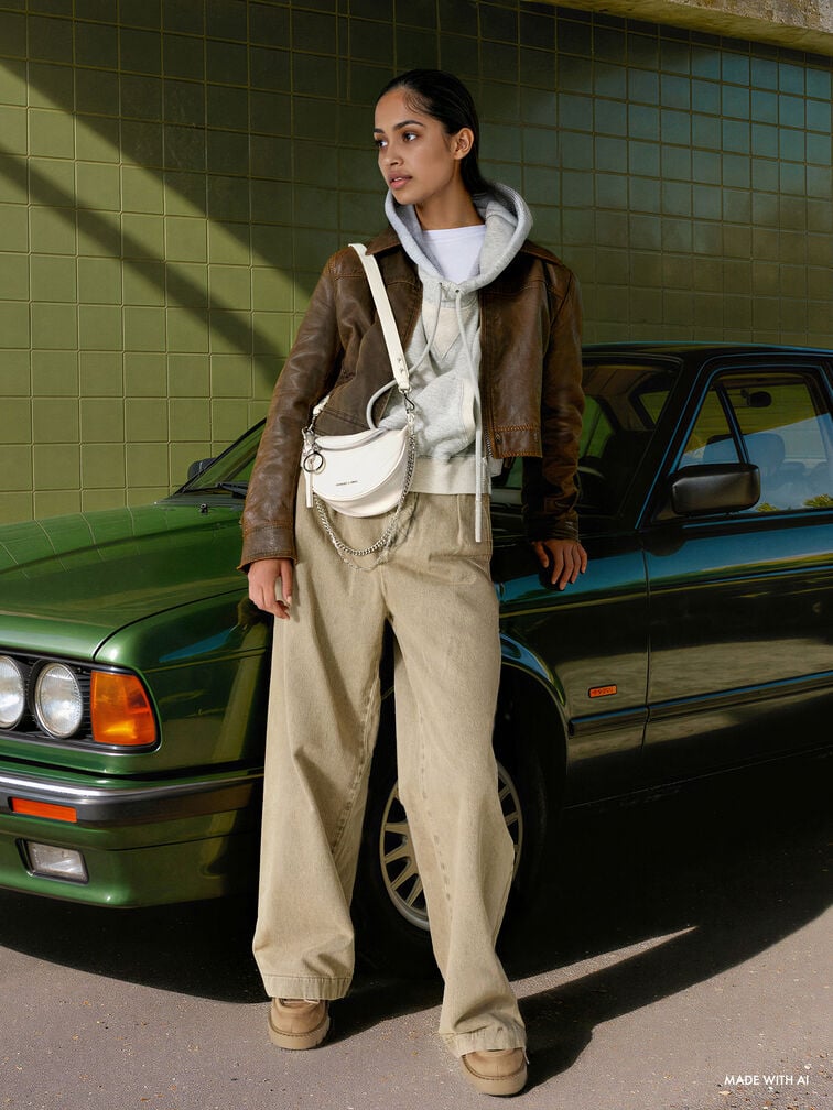 Philomena Half-Moon Crossbody Bag, Cream, hi-res