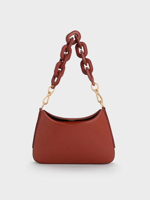 Catena Chain-Handle Bag, Brick, hi-res