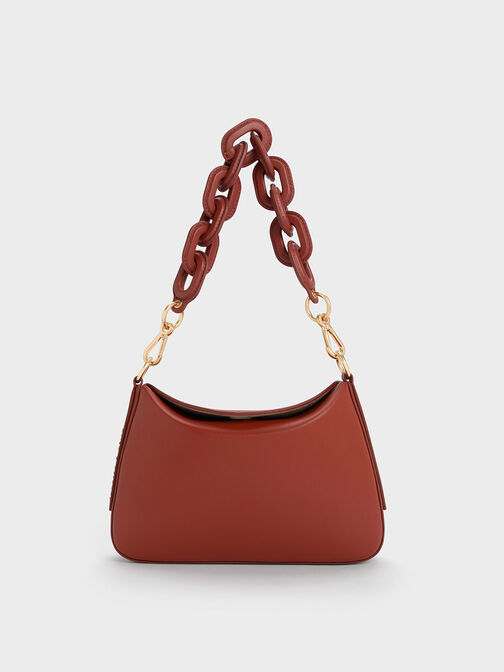 Catena Chain-Handle Bag, Brick, hi-res
