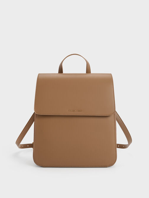 Top Handle Bag, Brown, hi-res