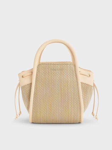 Ashby Raffia Tote Bag, Beige, hi-res