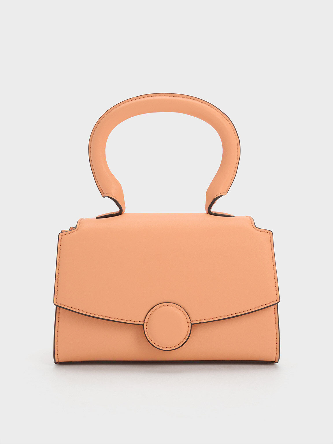 Clover Curved Handle Bag, Orange, hi-res
