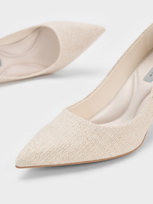 Emmy Pointed-Toe Pumps, Beige, hi-res