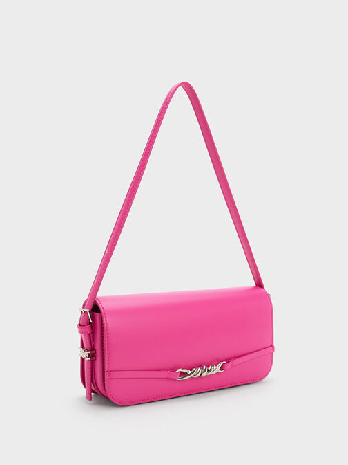 Henrietta Shoulder Bag, Fuchsia, hi-res