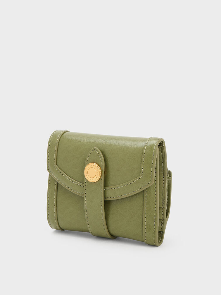 Este Belted Small Wallet, Olive, hi-res