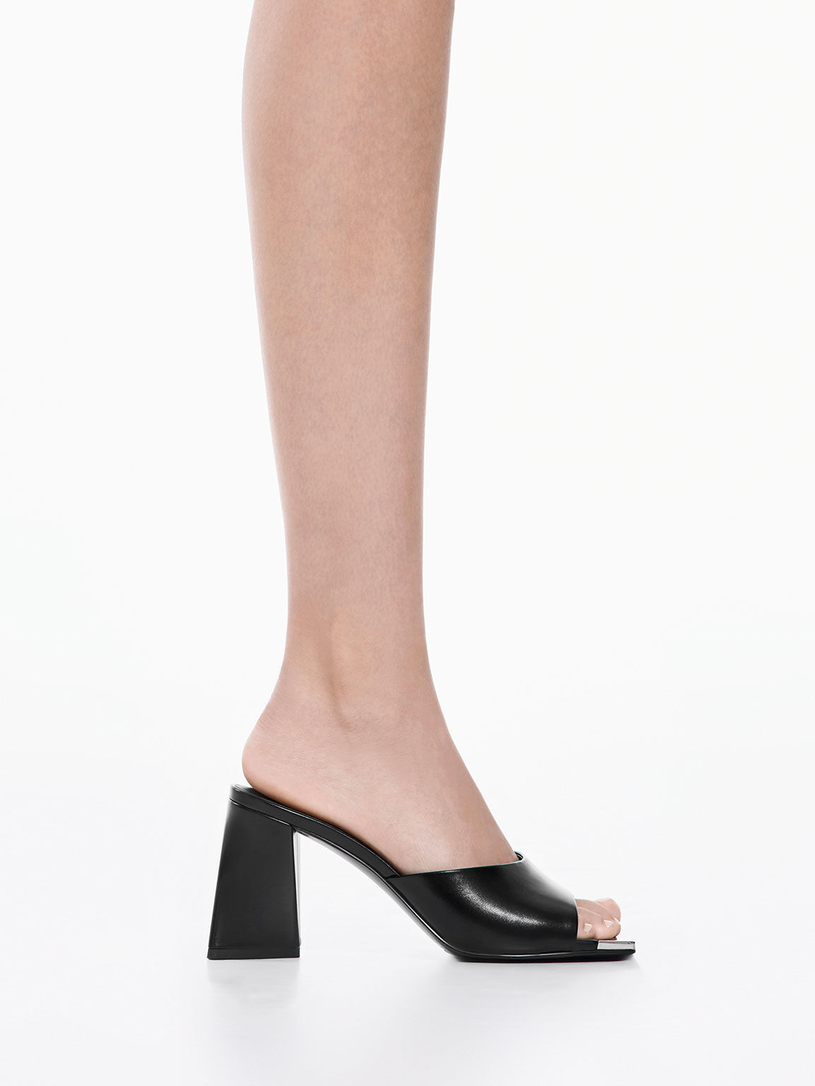 Open toe block heel mules hotsell