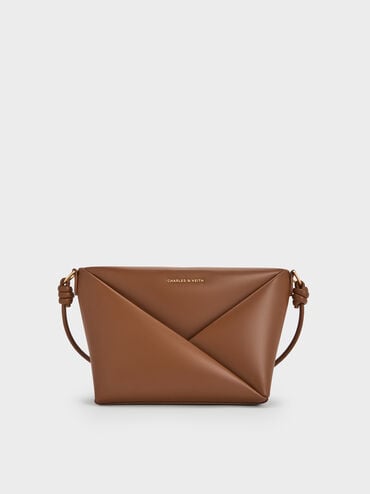 Midori Geometric Crossbody Bag, Chocolate, hi-res