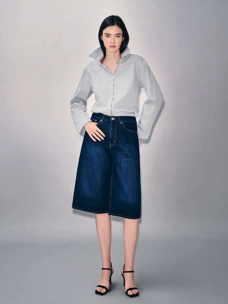 Square-Toe Ankle-Strap Heeled Sandals, Black, hi-res