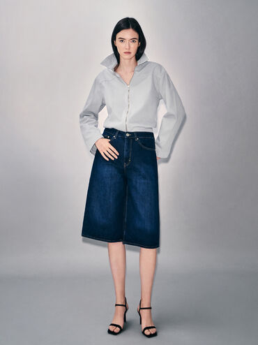 Square-Toe Ankle-Strap Heeled Sandals, Black, hi-res