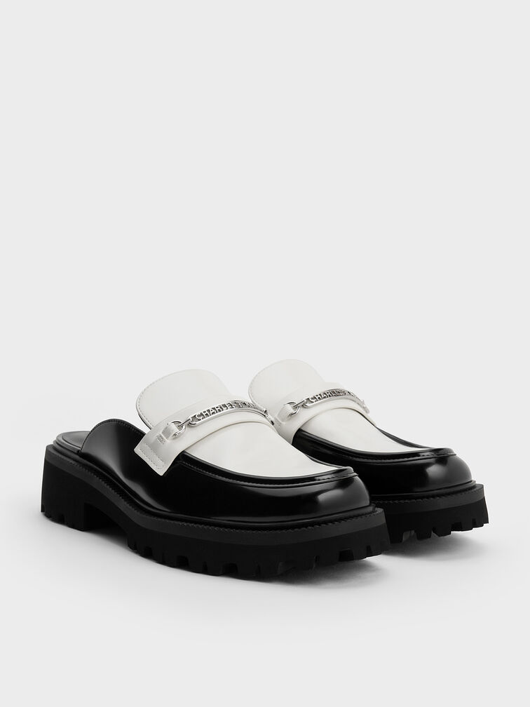 Remy Two-Tone Metallic-Accent Loafer Mules, Multi, hi-res