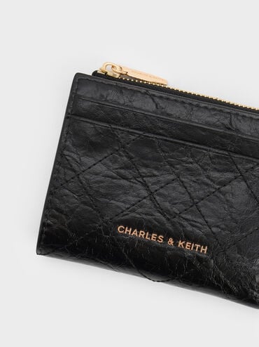 Duo Quilted Small Wallet, Black, hi-res