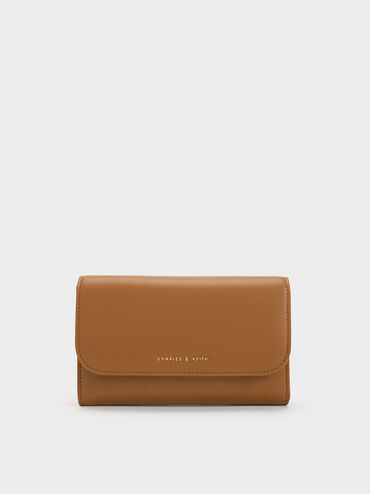 Front Flap Long Wallet, Chocolate, hi-res