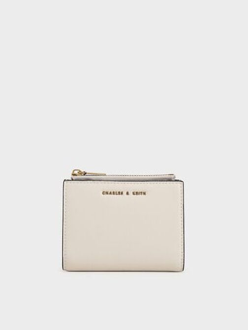 Harmonee Top Zip Small Wallet, Ivory, hi-res