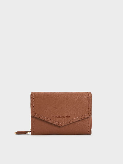 Stitch Trim Envelope Wallet, Chocolate, hi-res
