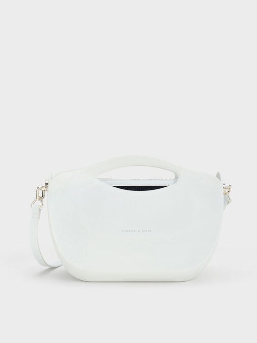 Cocoon Curved Handle Bag, White, hi-res