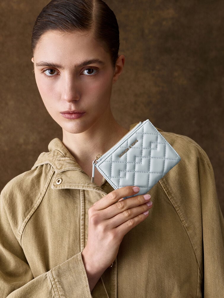 Duo Quilted Small Wallet, Sea Salt Blue, hi-res