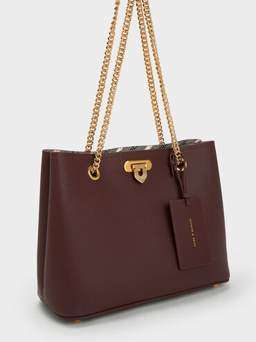 Alcott Tote Bag, Dark Brown, hi-res