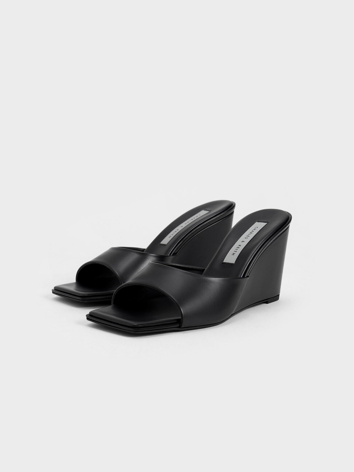 Closed toe wedges black store
