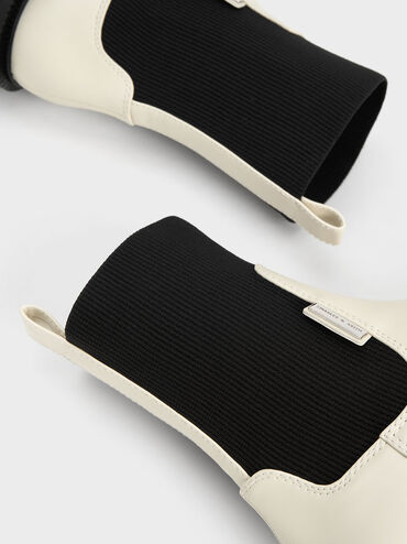 Remy Two-Tone Ridge-Sole Chelsea Boots, Chalk, hi-res