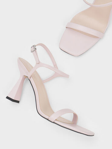 Square Toe Trapeze Heel Sandals, Nude, hi-res