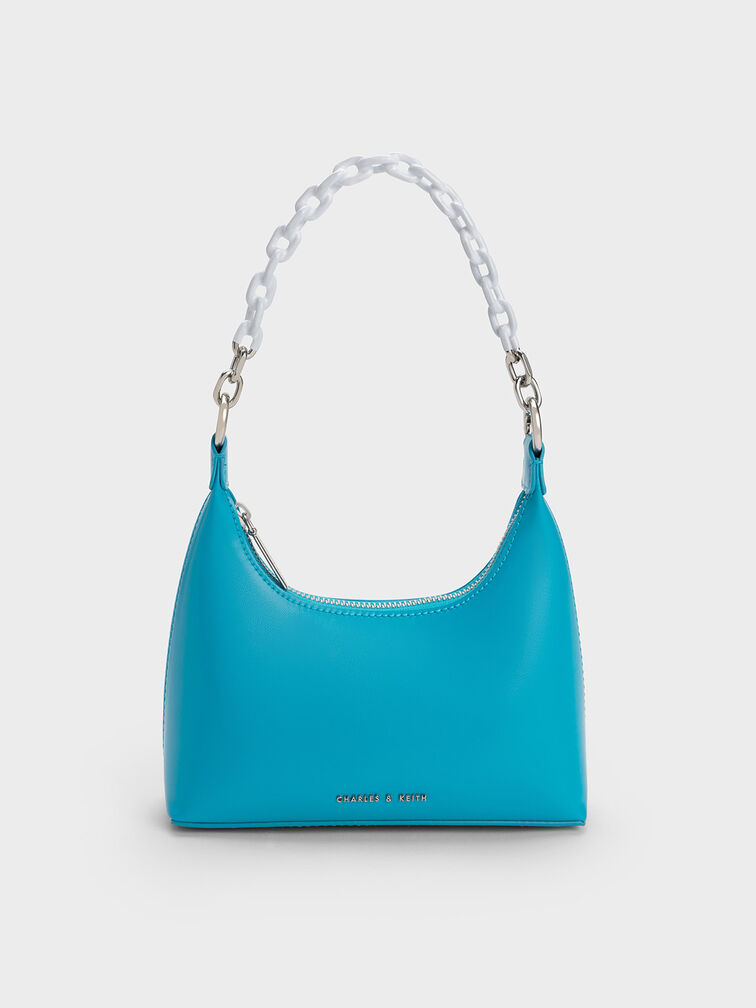 Koi Chain Handle Shoulder Bag, Ocean, hi-res