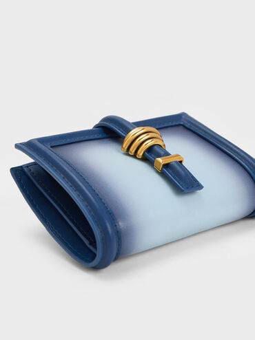 Trudy Metallic Accent Ombre Wallet, Navy, hi-res