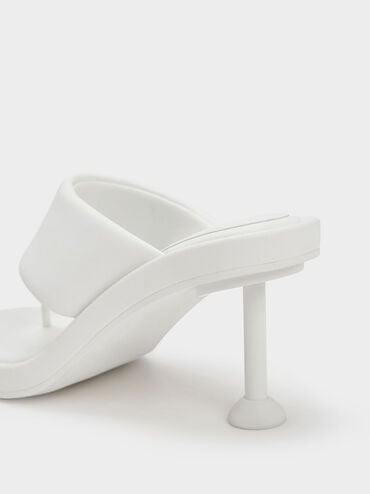 Noemi Spool Heel Sandals, White, hi-res