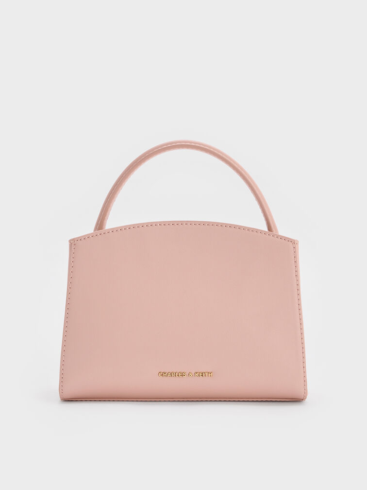 Aubrielle Checkered Top Handle Bag, Light Pink, hi-res