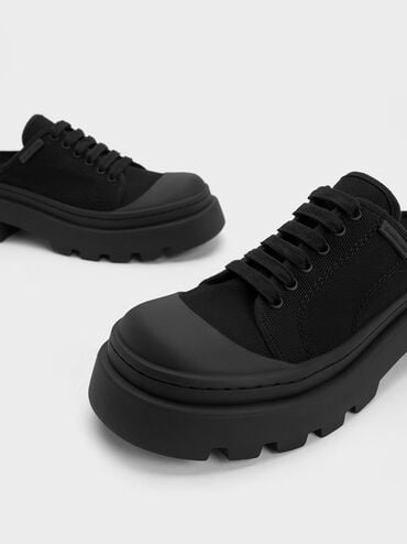 Indra Canvas Slip-On Sneakers, Black, hi-res