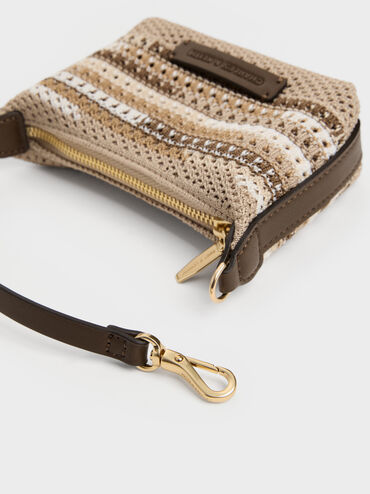 Micro Ida Multi-Stripe Knitted Bag, Multi Brown, hi-res