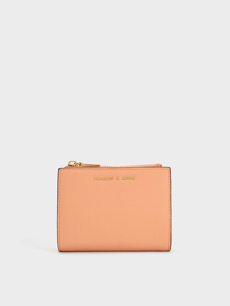 Harmonee Top Zip Small Wallet, Orange, hi-res