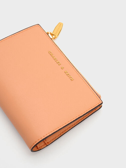 Harmonee Top Zip Small Wallet, Orange, hi-res