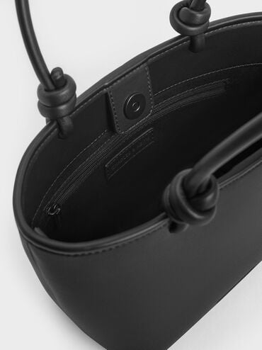 Sabine Knotted-Handle Tote Bag, Jet Black, hi-res