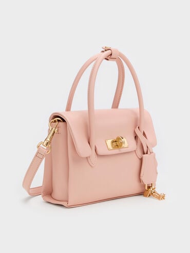 Mini Kerry Turn-Lock Tote Bag, Pink, hi-res