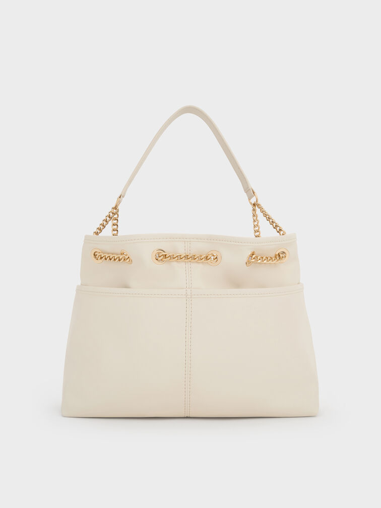 Addison Knotted-Rope Tote Bag, Cream, hi-res