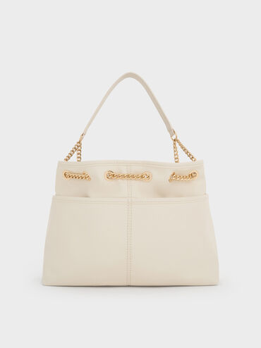 Addison Knotted-Rope Tote Bag, Cream, hi-res