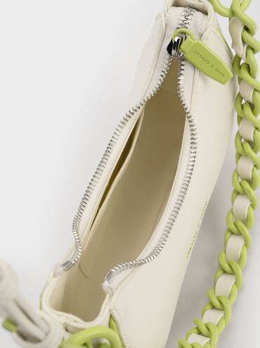 Alouette Curved Shoulder Bag, Cream, hi-res